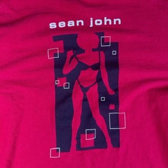 Vintage Sean John Bikini Baggy Tee Red - Picture 5 of 6